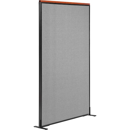 Interion By Global Industrial Interion Deluxe Freestanding Office Partition Panel, 36-1/4inW x 73-1/2inH, Gray 694849FGY